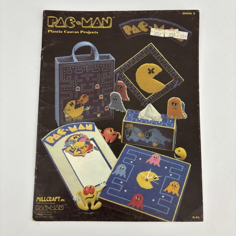 1980 PAC-MAN Plastic Canvas Projects Pattern Book‎ 6 RARE